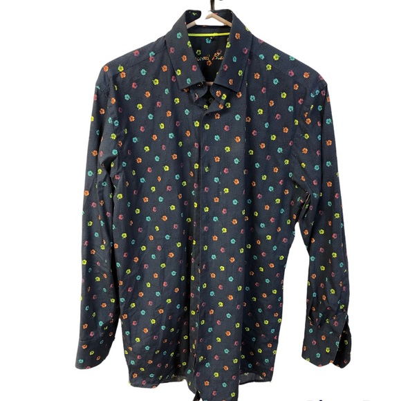Luchiano Visconti Black Other - LUCHIANO VISCONTI BLACK DESIGNER BUTTON DOWN SHIRT